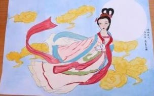 迎中秋庆国庆的画怎么画 庆国庆迎中秋绘画主题图片